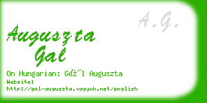 auguszta gal business card